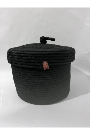 سلة MNZ مع غطاء جوتي - منسوجة يدويًا - سلة متعددة الأغراض - منظمة حمام ومطبخ - Bevez Home