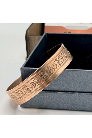 النموذج الأصلي MNZ - سوار نحاس نقي ، متوافق مع معصم الظهر المفتوحة - Kehribarevi Karaman