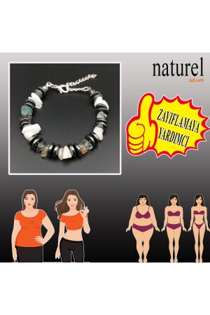 MNZ-حجر طبيعي الهدوء سوار - الوزن شكل نظام مساعد -قمر الحجر-فلوريت-هيماتيت الهدوء المرسوم - Naturel Tılsım