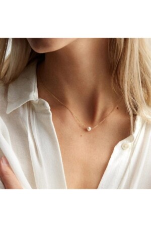 حزمة عنق مفصلة من اللؤلؤ الصفراء للنساء MNZ - Chehra Design