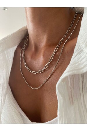 مقعد كرة MNZ سلسلة فضية مزدوجة - Magicstone