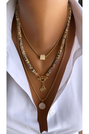 فيمو بيرة مزودة بالذهب من MNZ يمكن استخدامها أيضاً كثلاثة قلادة منفصلة - Nevaa Still