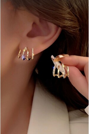 أرنقات التصميم من الذهب الزيكرون للنساء من MNZ - Monalisatoka