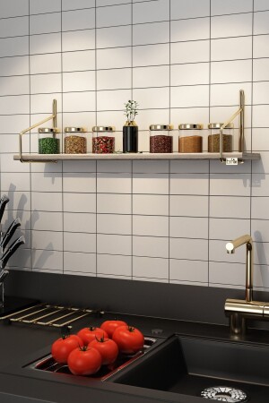 رف المطبخ من نوع MNZ الحجم الكبير، رف الحائط للأطفال، رف الحمام، رف غرفة الدراسة، رف الكتاب الذهب BinoGold502 - Bino