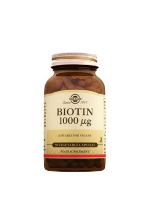 MNZ- Biotin 1000 ميكروغرام 50 كبسولة - Solgar