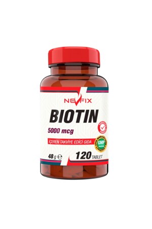 MNZ- Biotin 5 مگ 120 حبوب - Nevfix