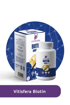 MNZ- Biotin 5000 ميكروغرام 60 حبوب - Vitisfera