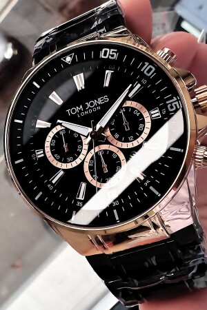 ساعة يد رجال MNZ (Bk) 3 ATM مضادة للماء لون أسود حديد الحديد سوار هدية Cbk630 GNC4628 - Tom Jones