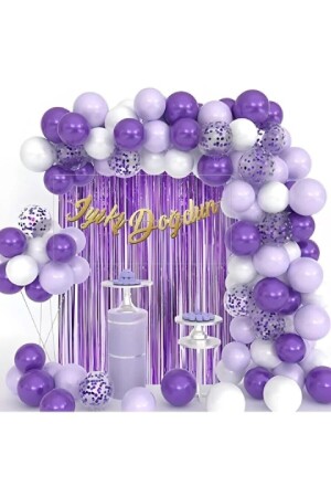 MNZ - فخمة الأرجواني الليلي الأبيض عيد ميلاد الكهرباء سلسلة مجموعة - Bkmc