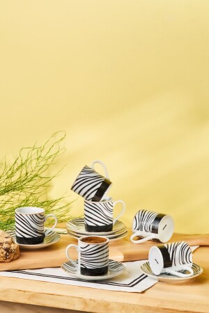 MNZ- Black Nera مجموعة من 6 كوبات قهوة 90 مل 600. 15. 01. 2403 - Emsan