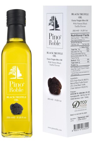MNZ- Black Truffle زيت زيتون الغذاء المضغوط بالبرد مع قطع و زيت من الفلفل الأسود 250ml PNRB01 - PinoRoble