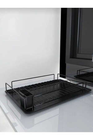 MNZ-حياة الأطعمة المقاومة للصدأ رف سلة الأطعمة سلة طبقة واحدة رف الصفائح الحرارية الغطاء البلاستيكي Blackmykt - YÜCEKAYA GİRİŞİMCİLİK