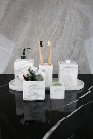 مجموعة حمام الزهور الاصطناعية من سلسلة من المرمار MNZ BM-153 - betonmall