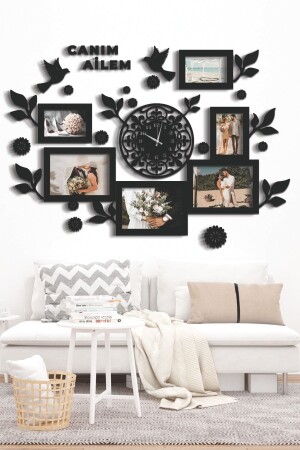 MNZ - عائلتي العزيزة مكتوبة إطار السعادة عائلية زينة ساعة الحائط BMDD-083 - HomeRossa