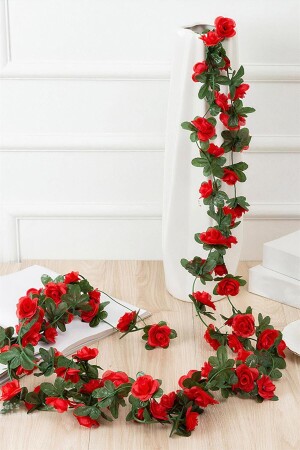 MNZ - الورد الأحمر الاصطناعي زهرة العشب - Bukashops