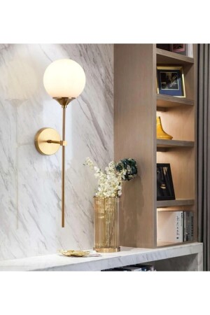 بطارية تصميم MNZ الحديثة تعمل على الجدار مع زر إضافة وإيقاف الزر الزجاج الأبيض الأوبال الزجاجات القديمة الذهب - Burenze