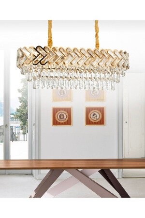 MNZ-الفخامة عصرية كريستال الحجر مصباح معلق شمعة ذهبية صفراء طاولة الطعام burenze886 - burenze