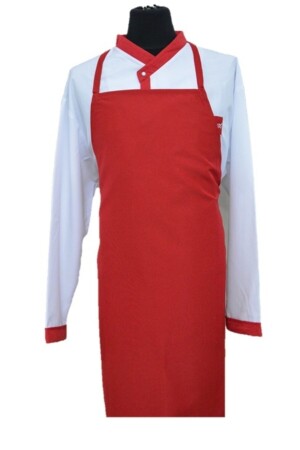 MNZ-المطبخ طباخ غسيل الأطباق نظيف النادل الطباخ Busboy Halterneck العمل المفتاح (الحمراء) AÖ20 - ADALILAR İŞ ELBİSELERİ