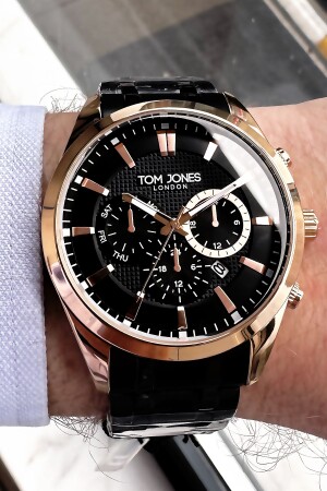 ساعة يد رجال MNZ (BY. DANIEL KLEİN) 3 Atm مضادة للماء لون أسود فولاذية حبل سوار Elg119g TJE2030 - Tom Jones