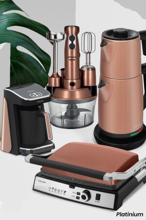 MNZ-بلاطين مزيد حزمة الزفاف الإلكترونية المطبخ الكهربائي المعدة المعدة BY5714G - GoldMaster