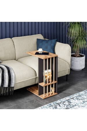 طاولة الجانب MNZ على عجلات الأريكة طاولة C طاولة القهوة طاولة القهوة المهددة طاولة خدمة - الأطلسي الصنوبر - الأنتراكيت الر - interGO