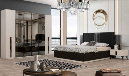 غرفة نوم MNZ مع قاعدة السرير الجامد - Cadde Yıldız