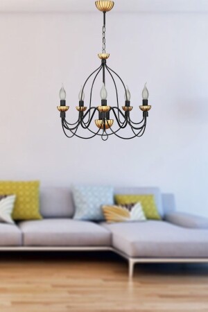 إضاءة MNZ Calista 5-piece Case Black Gold شمعة 605 0324 51 099 - Venon