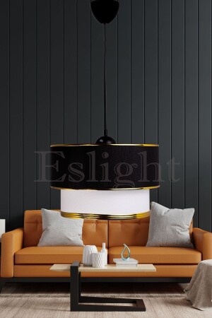 مصباح معلق واحد من الذهب الأسود ذو شريط MNZ CANDLEER E105 ES-SRT12 - Eslight