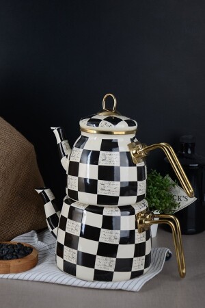 كوب شاي من الصف الراقي من طراز MNZ - كوب شاي من نوع الكوب من نوع الكوب - كوب شاي من نوع الأسود والأبيض - Bayev