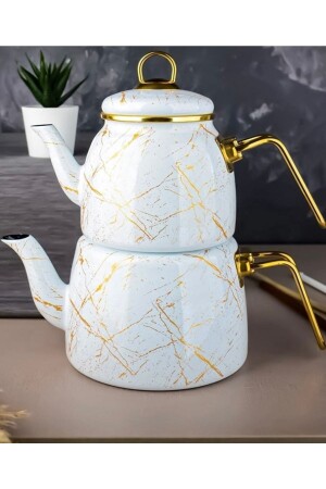 MNZ-بيضاء كسر نمطات علبة شاي الميلونة البيضاء علبة شاي الميلونة - Otuz4istanbul