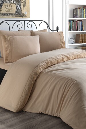 MNZ- الفرنسي الدلائل سوزان داوري غطاء القماش مجموعة كابوتشينو CD445842 - Çeyiz Diyarı