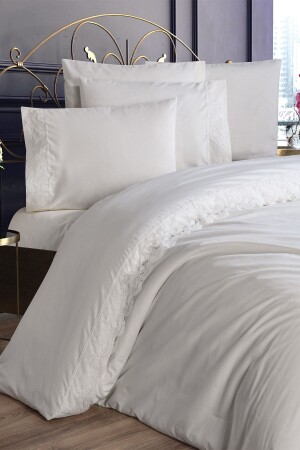 MNZ- الفرنسي الوصف إلاني داوري غطاء القماش المكونة من الكريم CD445905 - Çeyiz Diyarı