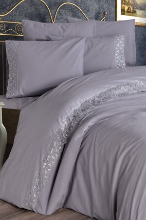 MNZ- الفرنسي الرقاقات باتيا داوري غطاء غطاء مجموعة الرمادي CD445910 - Çeyiz Diyarı