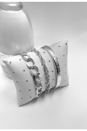 زناد مزيج لون الفضة للنساء MNZ - Bers Aksesuar