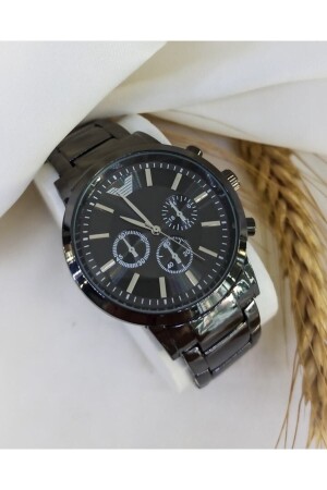 ساعة يد الرجال من فولاذ أسود MNZ ÇENÇEN01002 - ÇENÇEN