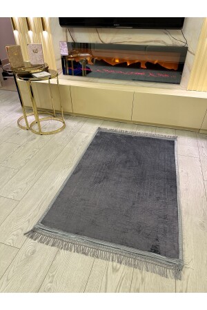 MNZ-بامبو سطح نسيج قاعدة صلاة السجادة سميكة الركبة بدون ألم آلة ناعمة غسيل الرمادي سجادة صلاة - Center Avm