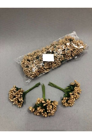 (MNZ) - زرقاء صفراء ذهبية كلبة (Cipso) زفاف الحلوى زينة البذور (1 حزمة من 144) - Aker Hediyelik