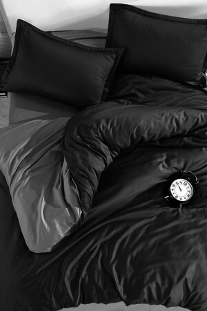 ورق مكونة من MNZ غطاء غطاء غطاء واحد رمادي - أسود CLB0055 - İQON