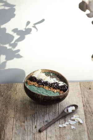 كأس جوز الهند من أصله من MNZ و ملعقة إيبوني CO-ORJ - Gaia's Store