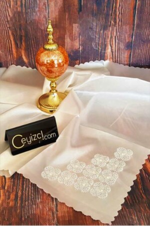 حزمة من موجات MNZ - حزمة عروسة من الزهور - حزمة الخصوبة - كريم - Çt Çeyizci Tekstil