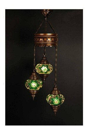 مصباح معلق موزيك ثلاثي MNZ مصباح مصباح بوهيمية حقيقية DEZ3LÜAVİZENO2 - DezHome
