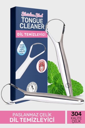 منظف لسانه من الفولاذ المقاوم للصدأ MNZ - Blanco Claro