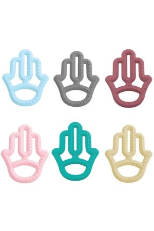 MNZ-اليد الأم السيليكون أسنان الوردي - Oioi