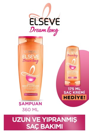 مجموعة رعاية الشعر الطويل من طراز MNZ - Dream Long Repair Care Shampoo 360 ml & Hair Care Conditioner 175 ml - Elseve