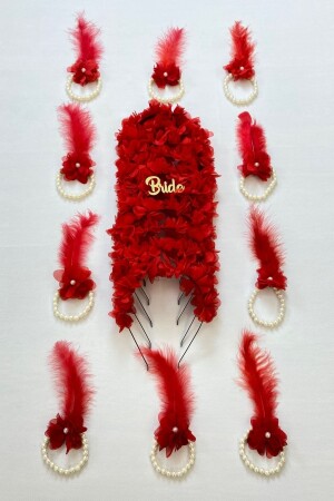 (MNZ) - الوسادة الحمراء العروسية و (التاج العروسية) - ليلة هينا - حفلة البكالوريوس - العروس لتكون - Zeymerade