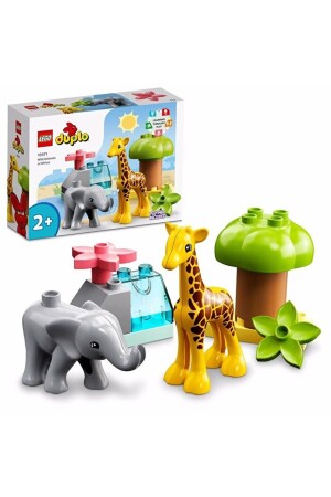 MNZ-® DUPLO® حيوانات أفريقية برية 10971 - مجموعة بناء للأطفال من سن 2 فصاعداً (10 قطعة) - LEGO