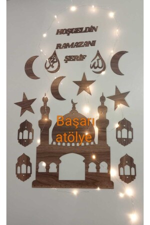 زينة رمضان مضيئة من الخشب من MNZ - BAŞARI ATÖLYE