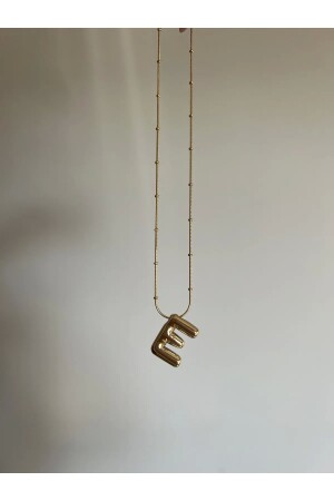 عقدة من الفولاذ المُخفّض من MNZ مع حرف E - Aslı Jewelry