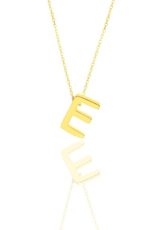 MNZ- الفضة الذهبية المذهبية ثلاثية الأبعاد الحد الأدنى من الخطوط E العنق SGTL11180 - Söğütlü Silver