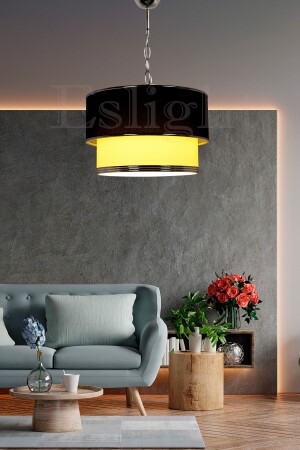 مصباح معلق واحد من كريم أسود مشاطرة من MNZ E105 ES-P569 - Eslight